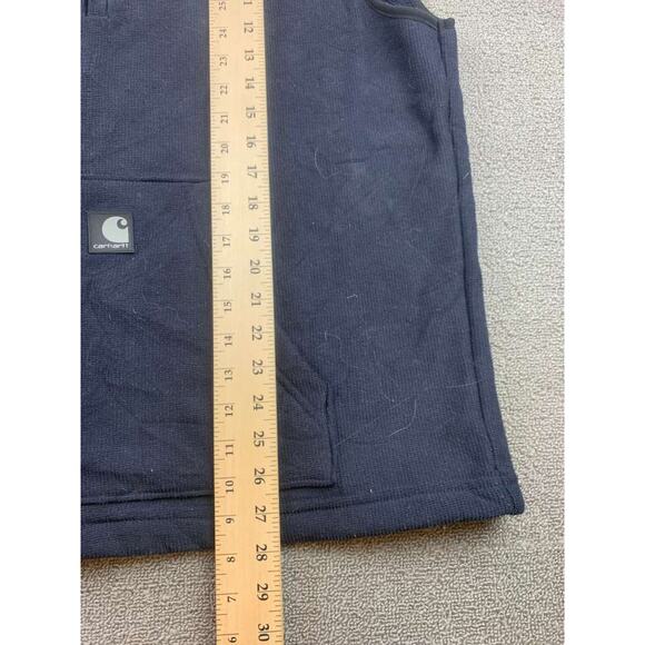 Carhartt Men's Size XXL Dark Blue Fleece Vest Full Zip Workwear Pocket - Picture 8 of 9